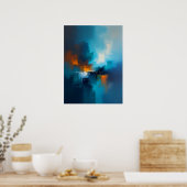 Nevelblauw poster (Keuken)