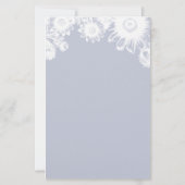 Nevelgrijs Vintage Bloem Bruiloft (Achterkant)