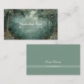 Nevelig Bos Boogvormig Mos Groen Landelijk Visitekaartje (Voorkant / Achterkant)