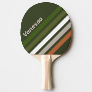 Nevelig Bos Schuin Strepen met Naam Tafeltennisbatje