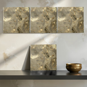 Nevelig marmeren abstract patroon donker goud ID70 Tegeltje