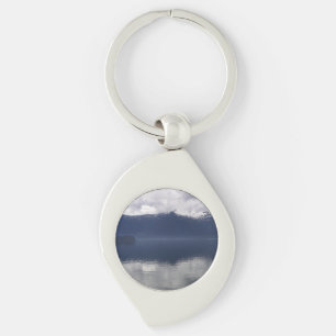 Nevelige Alaskische Zee in tinten blauw Sleutelhanger
