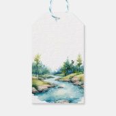 Nevelige Berg Bruiloft Cadeaulabel (Achterkant)