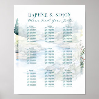 Nevelige Berg Bruiloft Poster