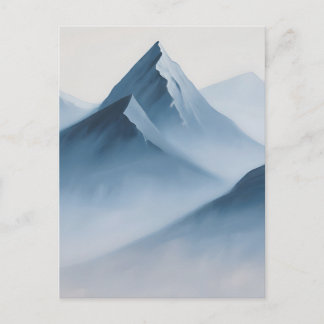 Nevelige Blauwe Bergtoppen Briefkaart