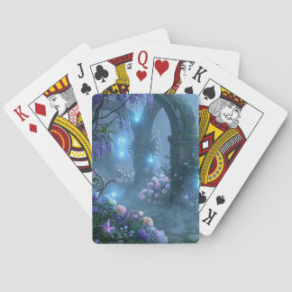 Nevelige echo's uit de tuin van nevelige blauwe mi pokerkaarten
