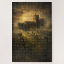 Nevelige Engelse Kerk Turner Stijl Legpuzzel