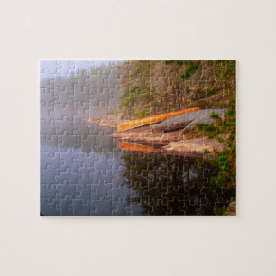 Nevelige kano-camping, Kawnipimeer, Legpuzzel