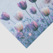 Nevelige lavendel tulp weide decoupage tissuepapier (Detail)