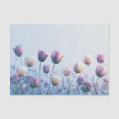 Nevelige lavendel tulp weide decoupage tissuepapier (Voorkant)