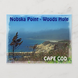 Nevelige ochtend bij Nobska Point - Cape Cod MA Briefkaart