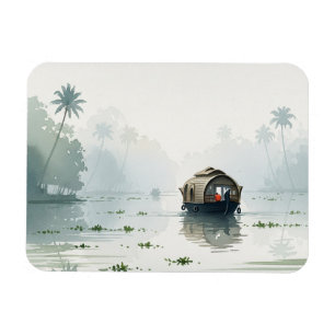 Nevelige ochtend in Kerala India Magneet