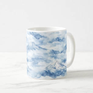 Nevelige Pieken – Waterverf Berglandschap (10) Koffiemok