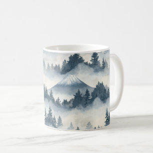 Nevelige Pieken – Waterverf Berglandschap (2) Koffiemok
