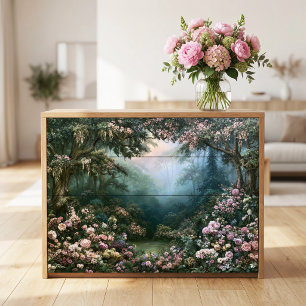 Nevelige Pioen Betoverde Bosrand Decoupage Tissuepapier