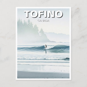 Nevelige Tofino Canada Surfer Reizen Briefkaart