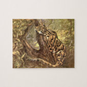 Nevelpanter door CE Swan, Vintage Wilde Dieren Legpuzzel (Horizontaal)