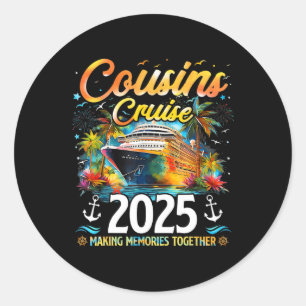 Neven Cruise 2025 Cruising Zomer Vakantie Familie Ronde Sticker