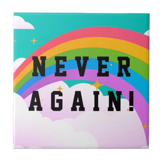 NEVER AGAIN TEGELTJE (Voorkant)