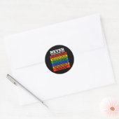 Never Apologize For Your Blackness - Black History Ronde Sticker (Envelop)