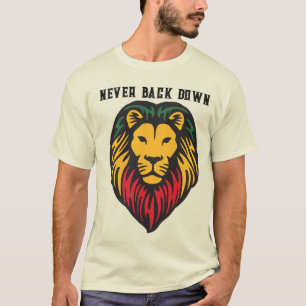 Never Back Down beroemd gemaakt door Lion Strength T-shirt