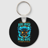 Never Better Skeleton Messy Bun Drinking Coffee Me Sleutelhanger (Voorkant)