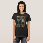 Never Forget Floppy Disk Video Cassette Tapes Geek T-shirt (Voorkant volledig)