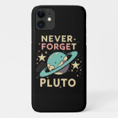 Never Forget Pluto Space Science Case-Mate iPhone Case (Achterkant)