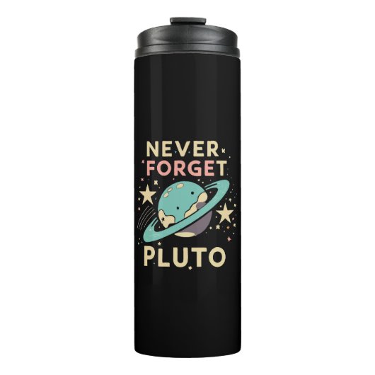 Never Forget Pluto Space Science Thermosbeker (Voorkant)