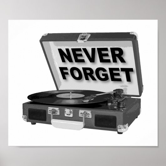 Never Forget Records Affiche Drôle (Devant)