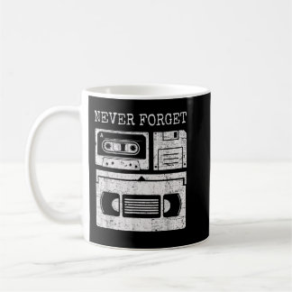 Never Forget The 80's Vintage Audio Cassette Video Koffiemok