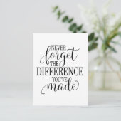 Never Forget the Difference You’ve Made Briefkaart (Staand voorkant)