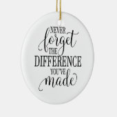 Never Forget the Difference You’ve Made Keramisch Ornament (Rechts)