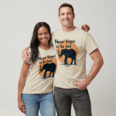 Never Forget To Be Kind Elephant Sunset Silhouette T-shirt (Unisex)