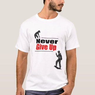 Never give up motivation concept illustration  t-shirt
