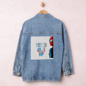 "Never Give Up" originele jeans Denim Jacket (Hangar)