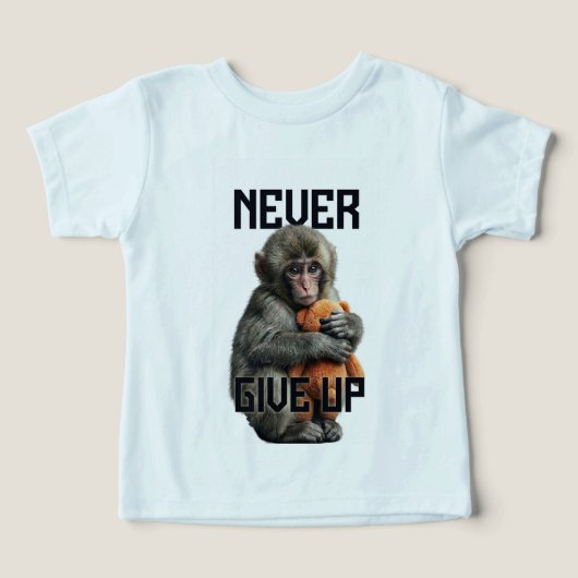 Never Give Up - Resilient Baby Monkey with Teddy B (Design Recto)
