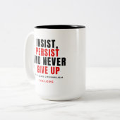 Never Give Up Two-Tone Mug (Devant gauche)