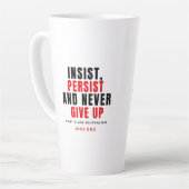 Never Give Up Two-Tone Mug Latte Mok (Linkerhoek)