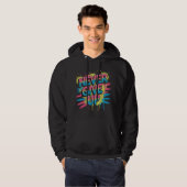 Never Give Up – Vibrant Motivational Typography  Hoodie (Voorkant volledig)