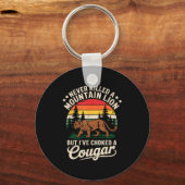 Never Killed A Mountain Lion Funny Cougar Hunting  Sleutelhanger (Voorkant)