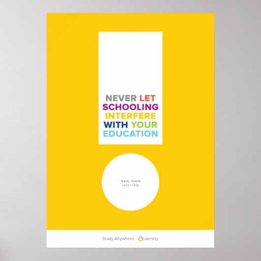 Never Let Schooling Poster (Voorkant)