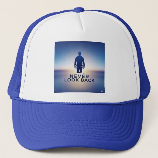 Never Look Back Logo: de toekomst omarmen Trucker Pet (Voorkant)