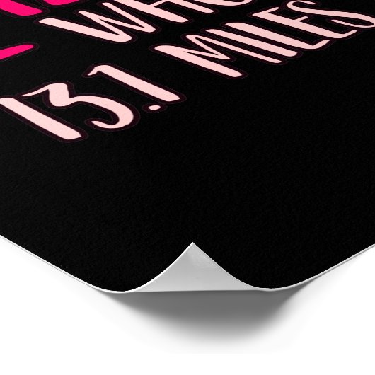 Never Mess With Mama Half Marathon Runner Running Poster (Hoek)