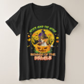 Never Mind Witch Beware Of Beagle Dog Halloween (Design devant)