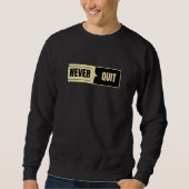 NEVER QUIT Split Contrast sweatshirt (Voorkant)