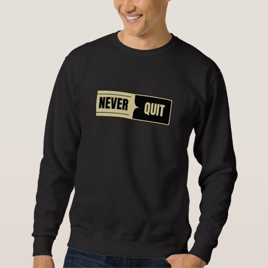 NEVER QUIT Split Contrast sweatshirt (Voorkant)