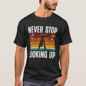 Never Stop Looking Up Space Science Solar System T-shirt (Voorkant)