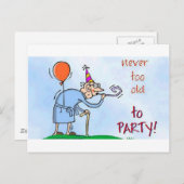 Never Too Old Briefkaart (Voorkant / Achterkant)