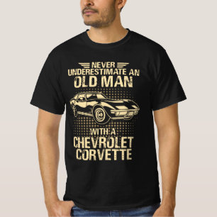 Never Underestimate an Old Man with A Corvette Men T-shirt